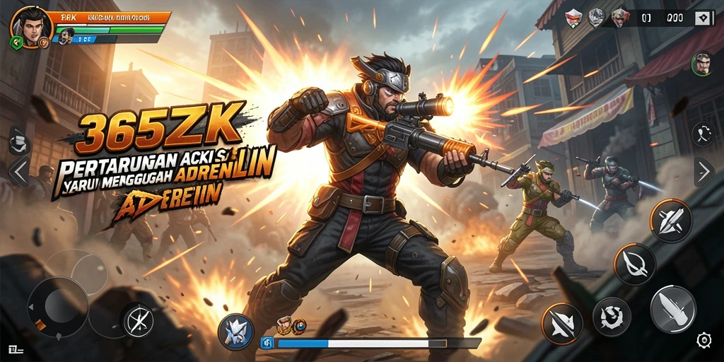 Tangkapan layar menunjukkan pertarungan seru dalam 365ZK dengan aksi luar biasa.