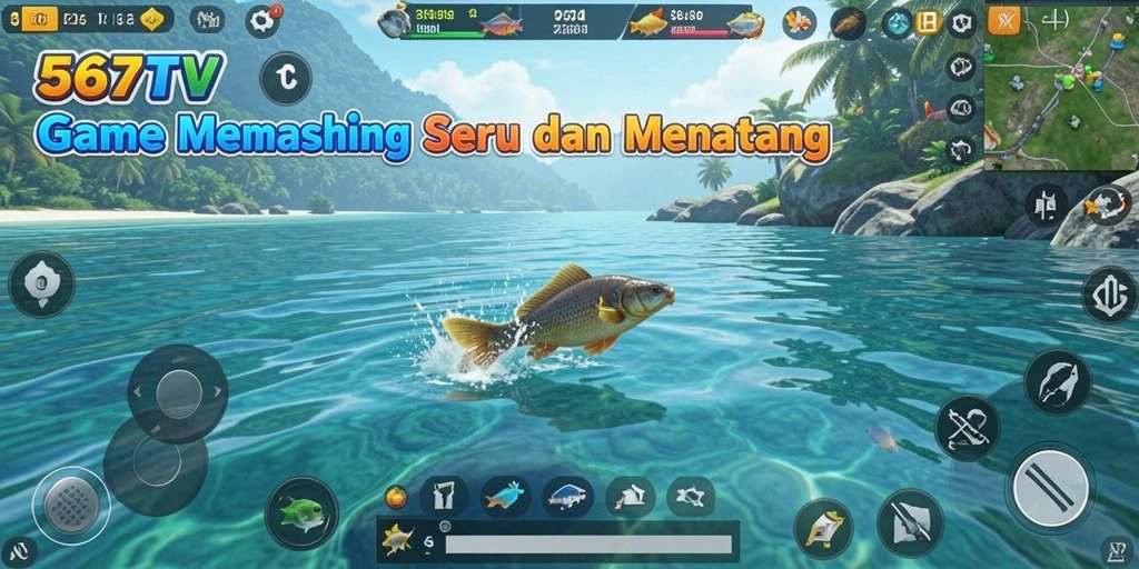 Screenshot gameplay 567TV menunjukkan pengalaman memancing yang seru.