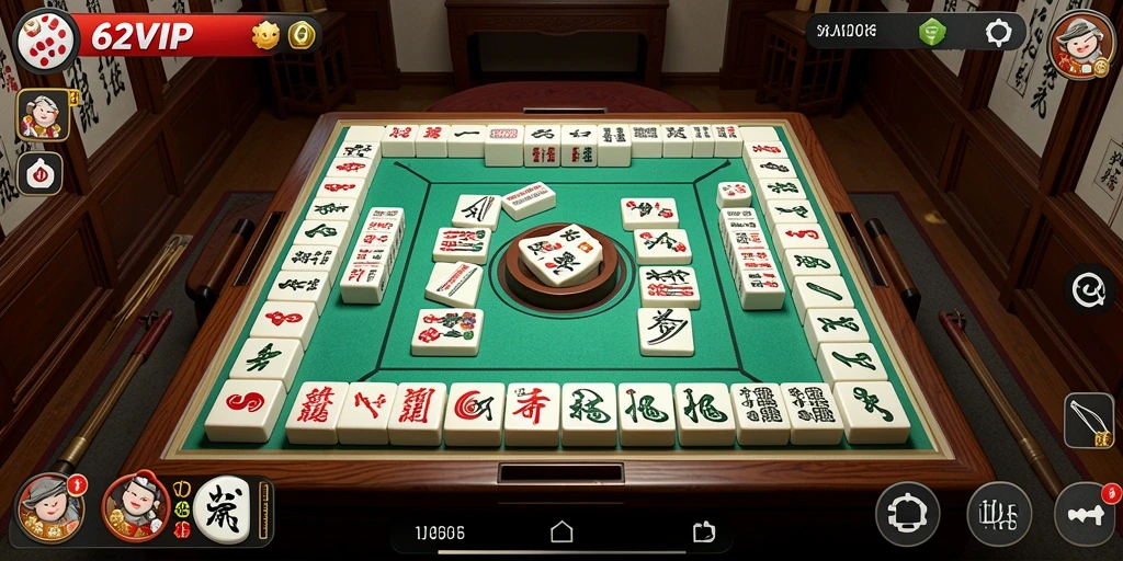 Screenshot gameplay yang menampilkan keseruan bermain Mahjong di 62VIP.