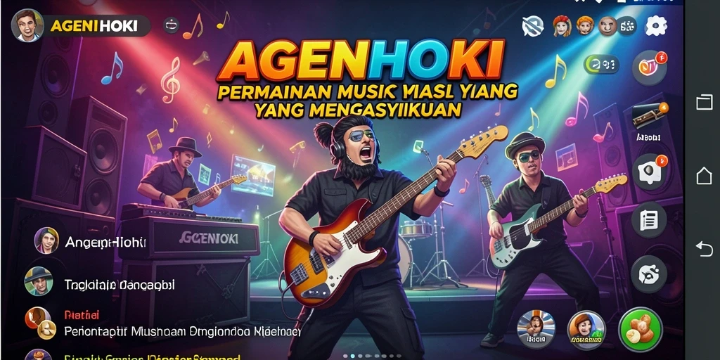 Tampilan AGENHOKI dengan gameplay musik yang menarik.