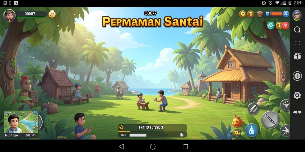 Tangkapan layar C0077 menunjukkan aksi gameplay santai yang menarik.