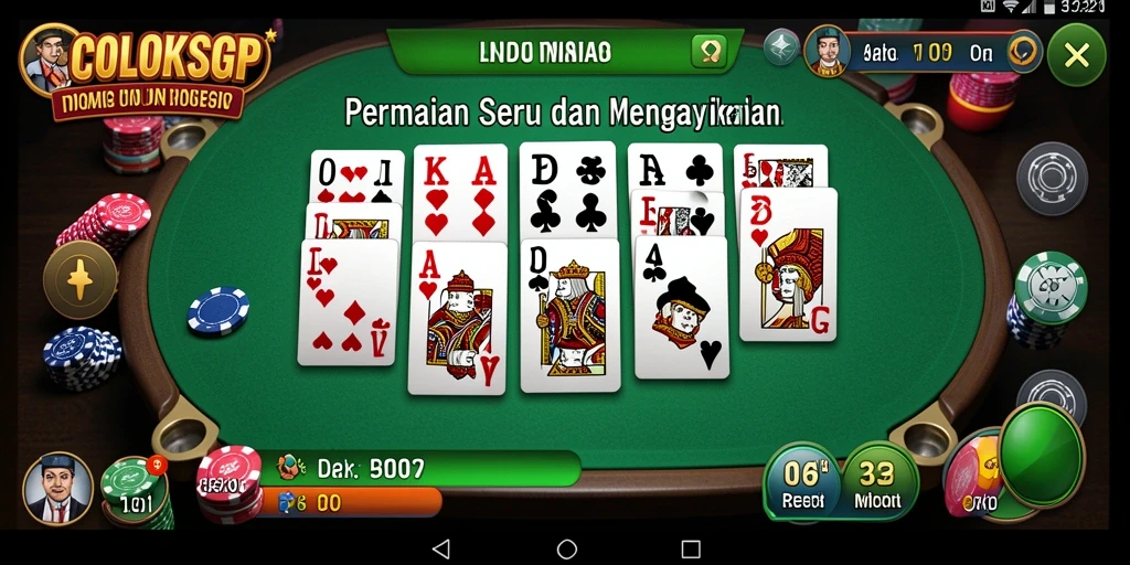 Tampilan screenshot utama COLOKSGP menampilkan aksi seru permainan domino.