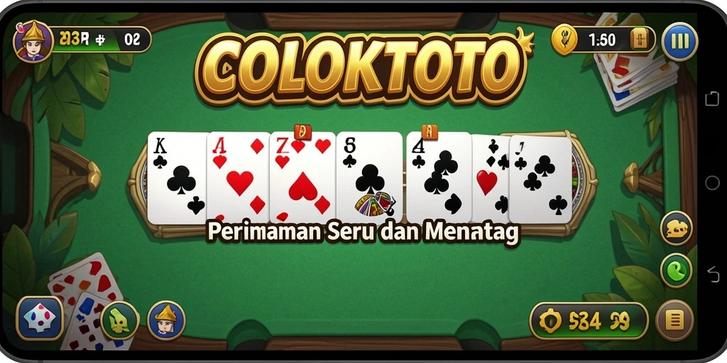 Tampilan permainan COLOKTOTO yang menarik dan interaktif.