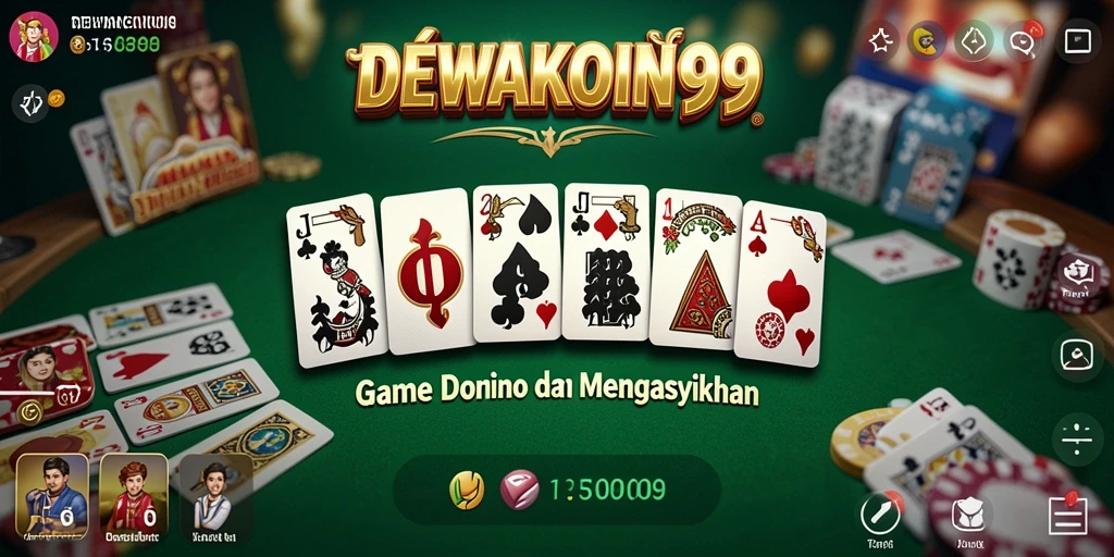 Screenshot utama DEWAKOIN99 yang menunjukkan keseruan gameplay Domino.