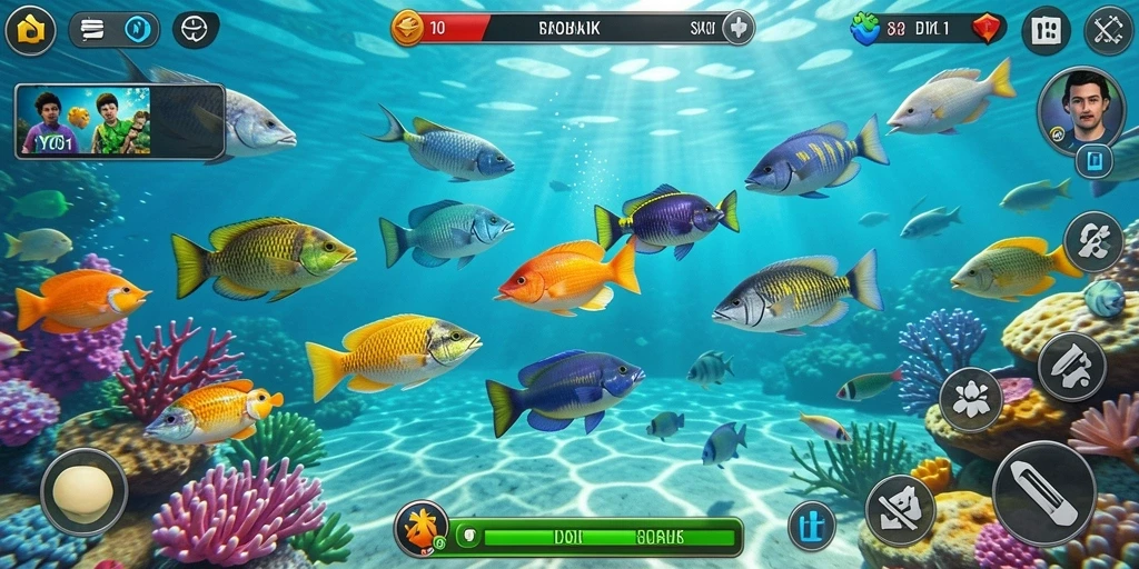 Gameplay seru Tembak Ikan DYO1 dengan grafis menarik.