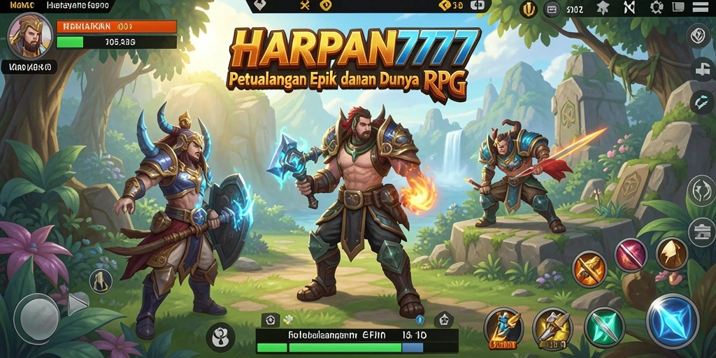 Tampilan visual menarik dari gameplay RPG HARAPAN777