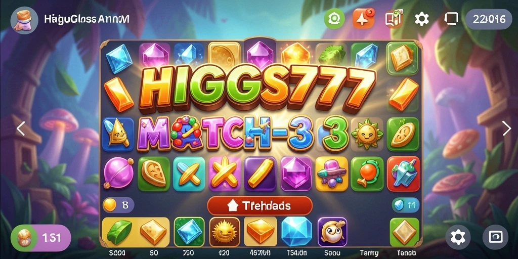 Tampilan gameplay HIGGS777 yang seru dan penuh warna.