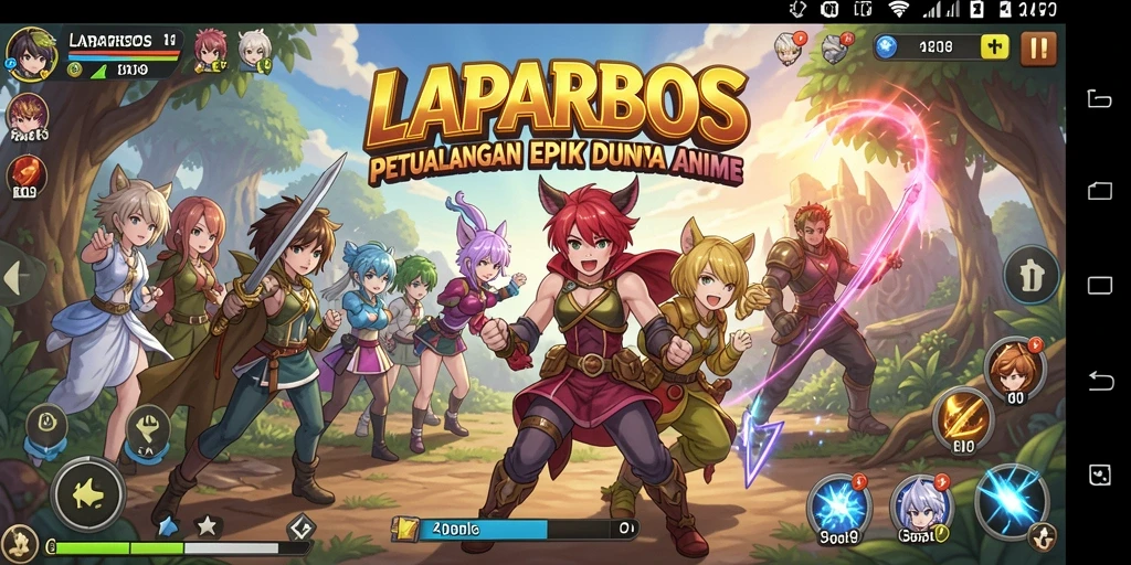 Tampilan gameplay menarik di dunia Anime LAPARBOS.