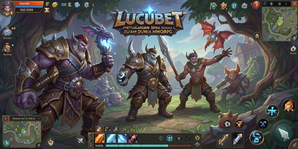 Gambaran screenshot utama LUCUBET menampilkan aksi seru dalam dunia MMORPG.