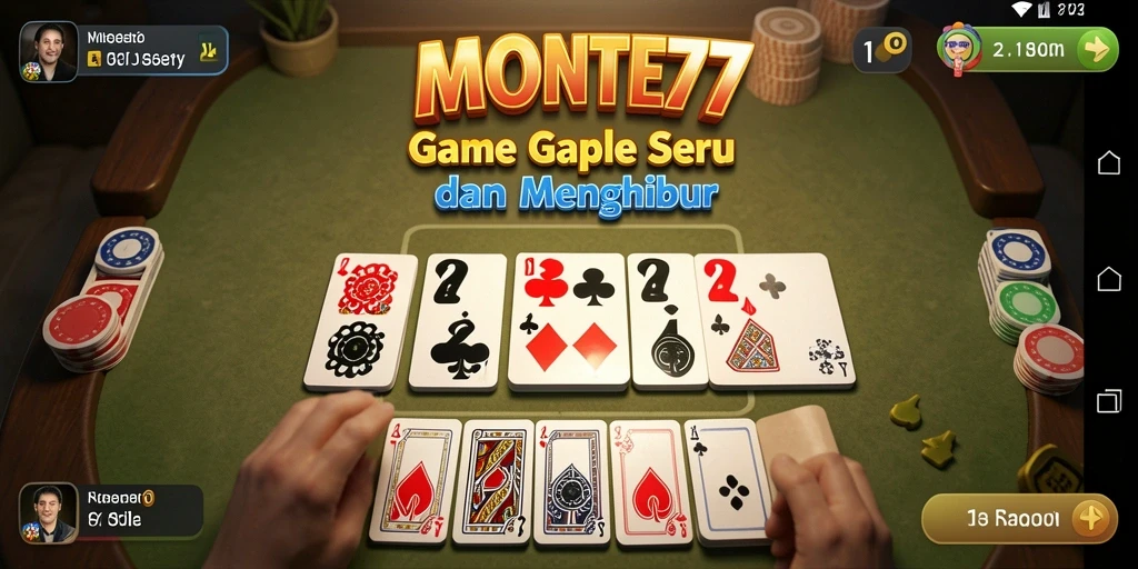 Tampilan gameplay seru di MONTE77 dengan fitur interaksi antar pemain.