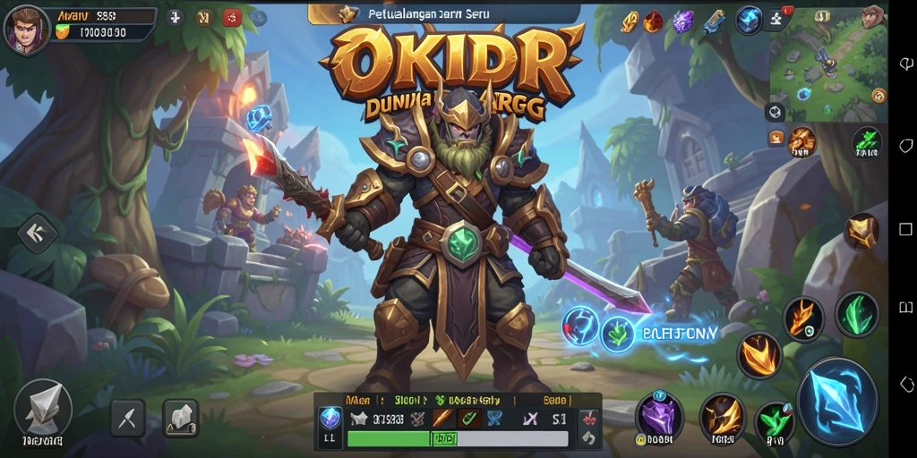 Screenshot menunjukkan aksi seru dalam gameplay OKIDR ARPG.