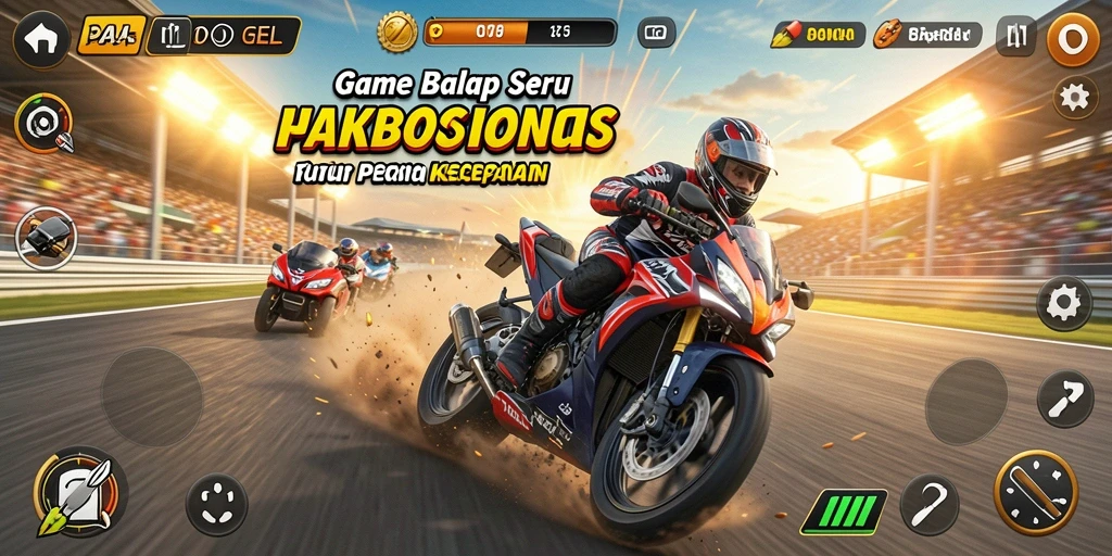 Tampilan menarik dari gameplay balapan PAKBOSTOGEL.