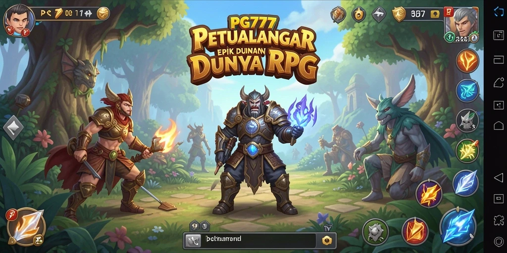 Tampilan gameplay RPG dalam PG777 yang menakjubkan.