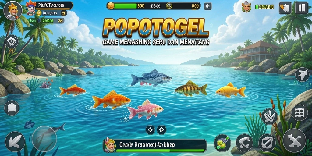 Tampilan seru gameplay <strong>POPOTOGEL</strong> yang penuh aksi memancing.