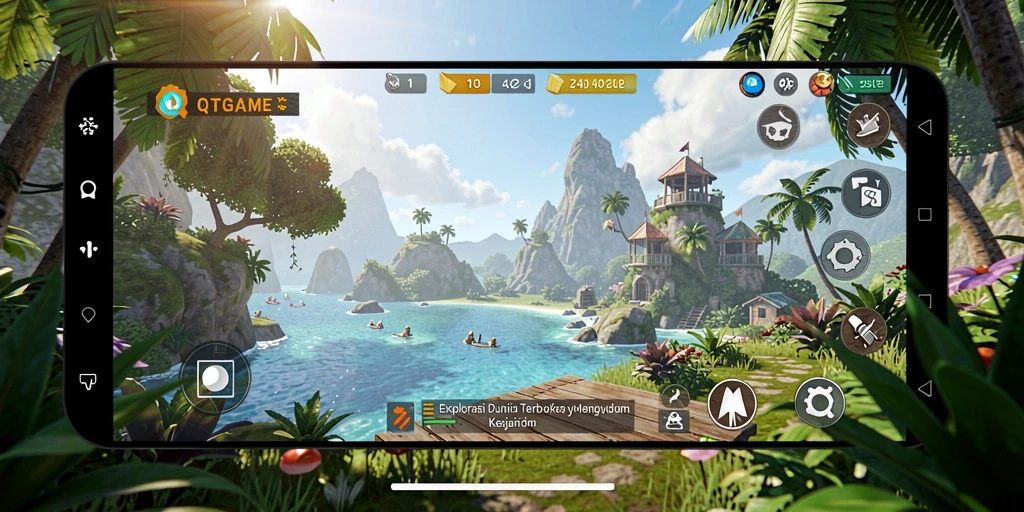 Tampilan gameplay Open World QTGAME yang menakjubkan.