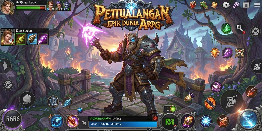 Menampilkan aksi mendebarkan dari gameplay R6R6 ARPG.