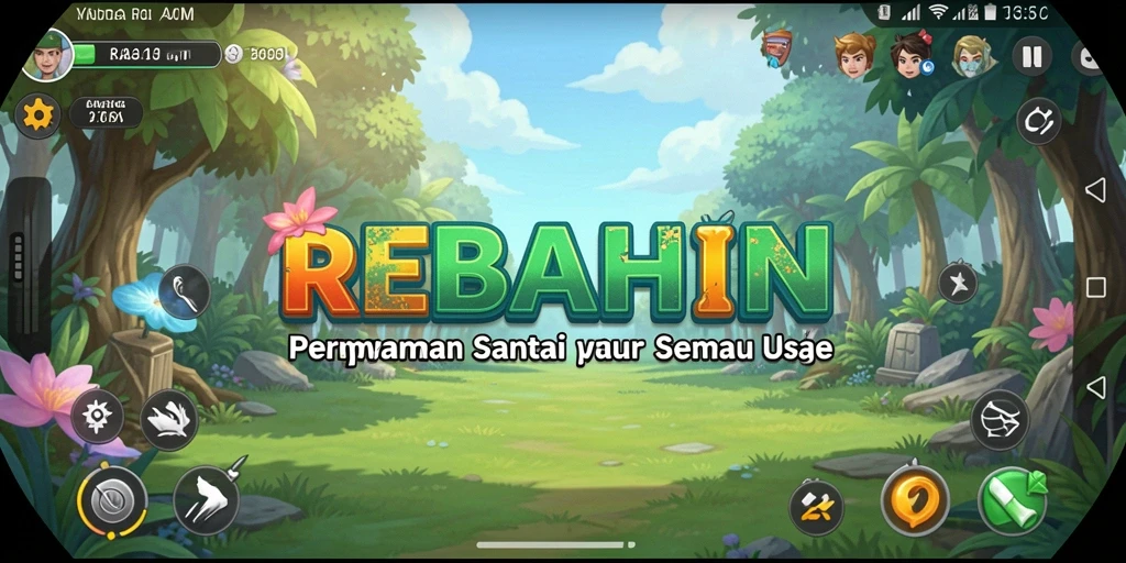 Tampilan gameplay <strong>REBAHIN</strong> yang menarik dan penuh warna.