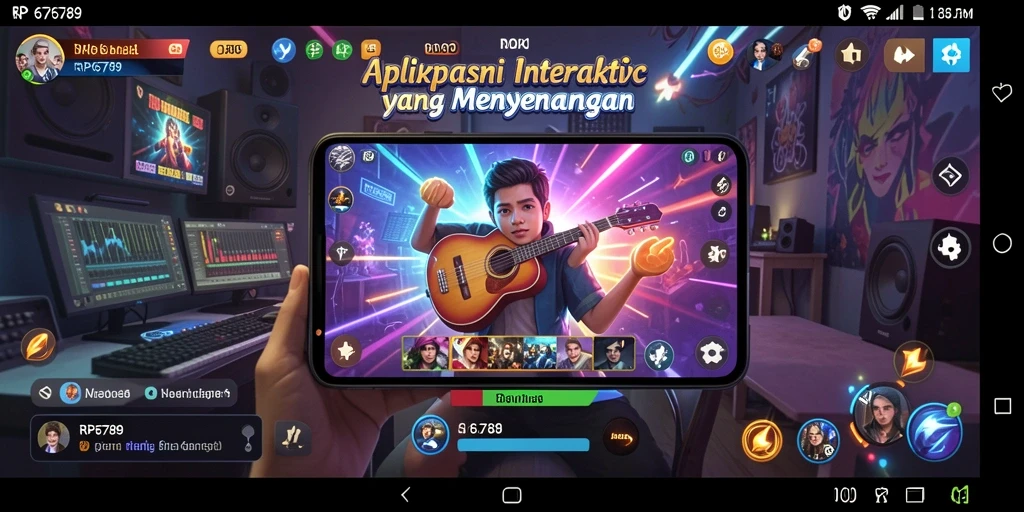 Screenshot gameplay RP6789 menampilkan interaksi musik yang seru.