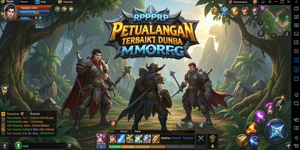Screenshot menunjukkan gameplay seru dalam MMORPG RPRPRP.