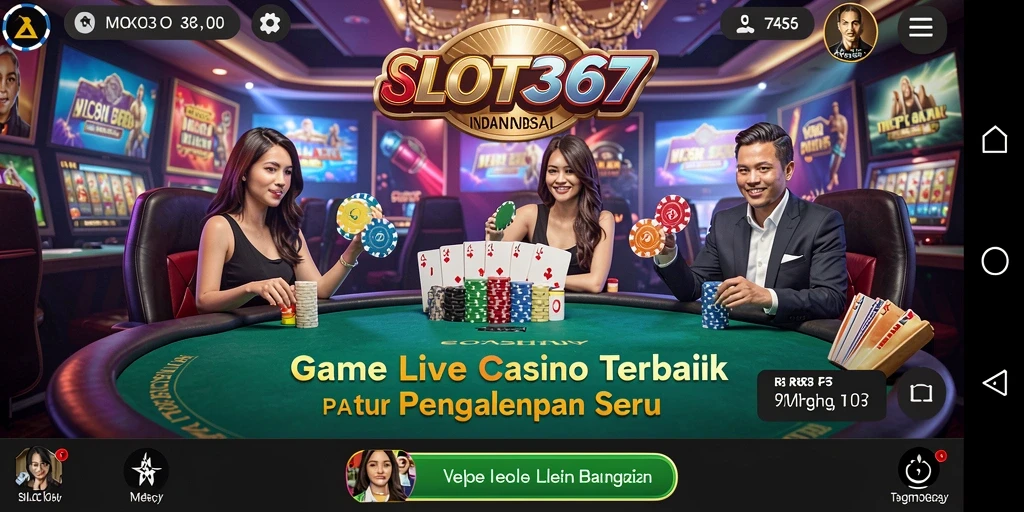Tampilan permainan Live Casino yang mengesankan dan interaktif.