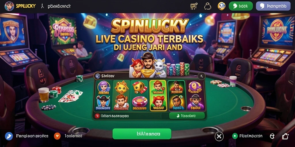 Tampilan gameplay SPINLUCKY yang mendebarkan di Live Casino.