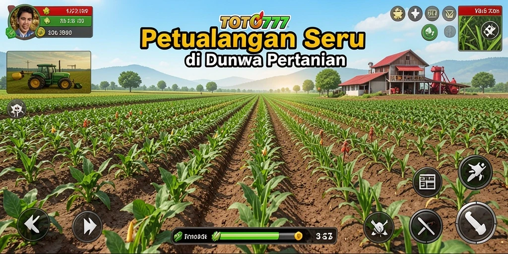Screenshot TOTO777 menampilkan pertanian yang subur dan beragam tanaman.