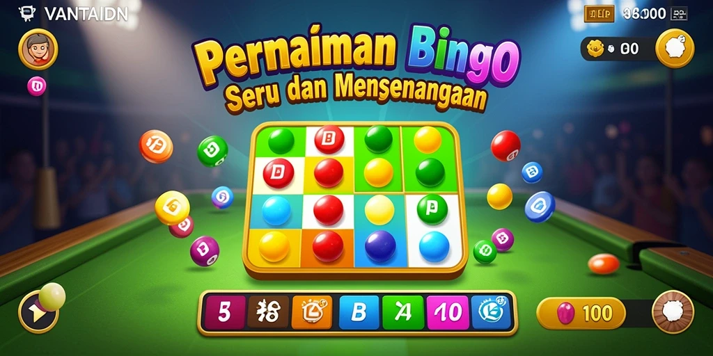 Tampilan gameplay seru dalam aplikasi VANTAIDN Bingo.